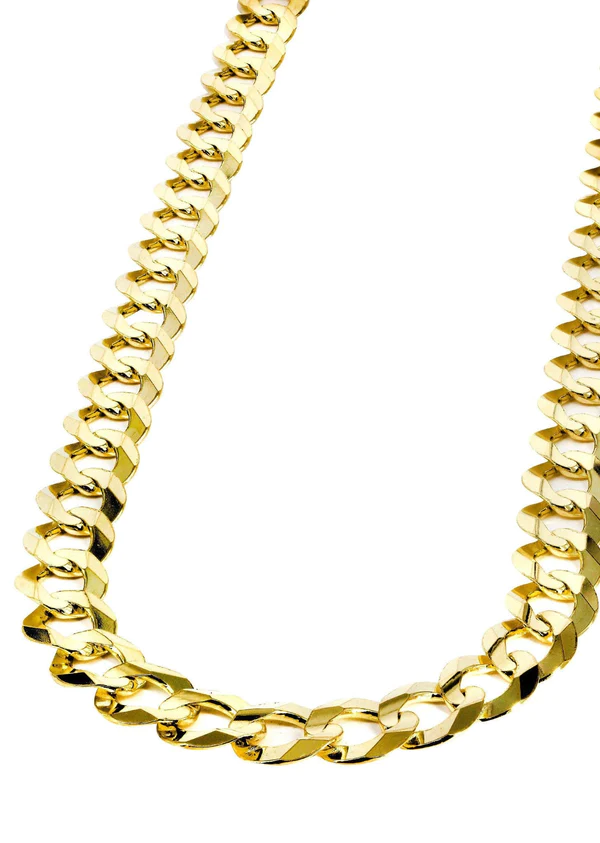 10K Gold Solid Cuban Link Chain For Sa