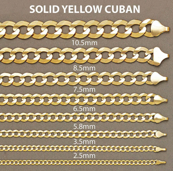10K Gold Solid Cuban Link Chain For Sale – Mens Gold Chain (4)