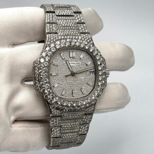 Patek Philippe Nautilus 5711/1A-011 Paved Stainless Steel After Market Diamond