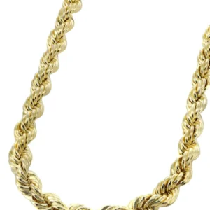 Buy 10K Gold Mens Solid Rope Chain – Gold Chain
