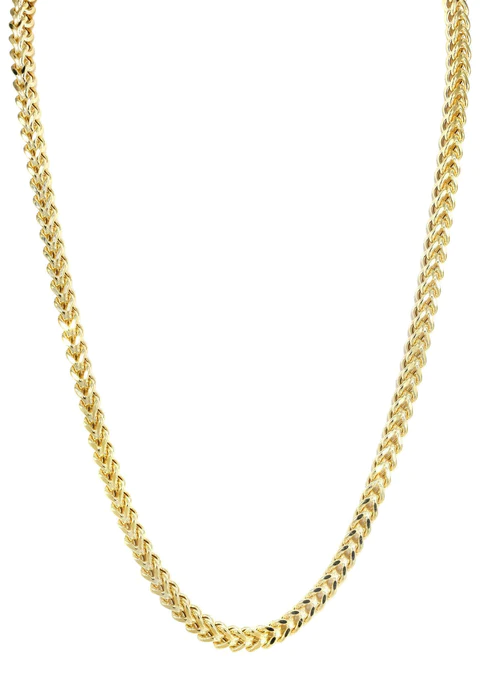 14K Gold Hollow Yellow Franco Chain