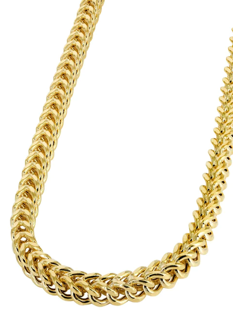 10K Yellow Hollow Franco Gold Chain