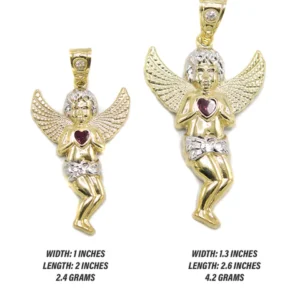 Buy 10K Angel Gold Pendant | Customizable Size