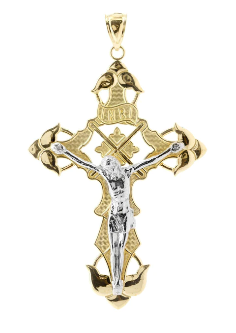 10K Gold Cross / Crucifix Pendant