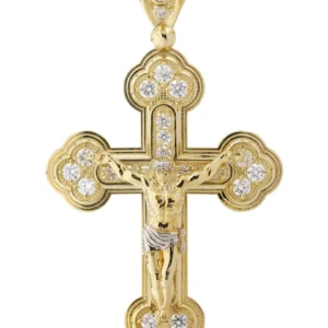 10K Gold Cross / Crucifix Pendant / 13 Grams