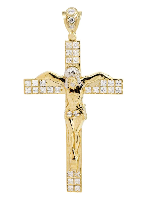 10K Gold Cross Crucifix Pendant