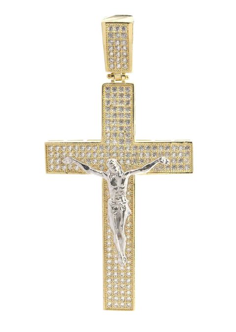 10K Gold Cross / Crucifix Pendant For