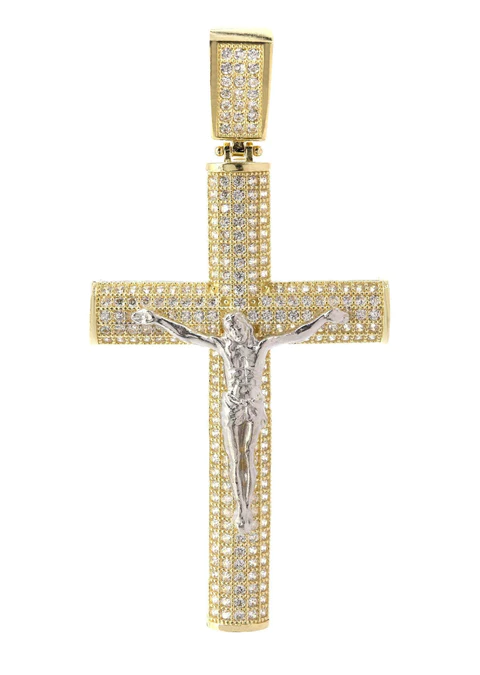 Gold Cross Crucifix Pendant For Sale