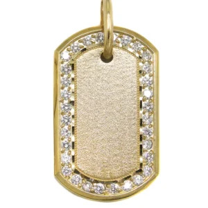 Gold Dog Tag Pendants For Sale | 10K Gold | Customizable Size