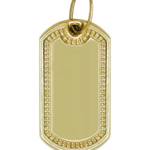 10K Gold Dog Tag Pendants For Sale | Customizable Size