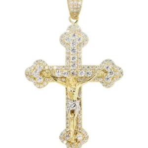 10K Yellow Gold Cross Crucifix Necklace | Appx. 17.9 Grams