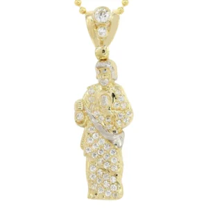 10K Yellow Gold Dog Tag Jesus Piece | Appx. 10.8 Grams