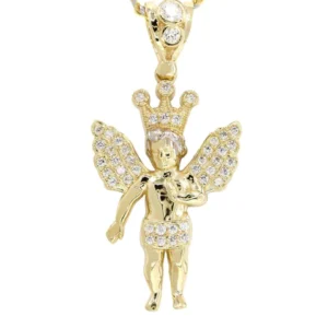 Buy 10K Gold Fancy Link Angel Necklace | Appx. 10 Grams