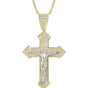 Buy 10K Gold Fancy Link Gold Cross / Crucifix Necklace | Appx. 7.4 Grams