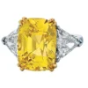 16.79 Carat Cushion-Cut Yellow Sapphir