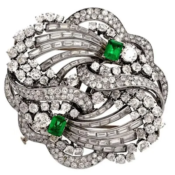 1960s Boucheron Paris Emerald Diamond