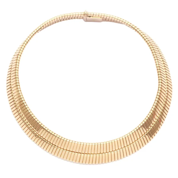 1970s Bulgari Gold Tubogas Necklace