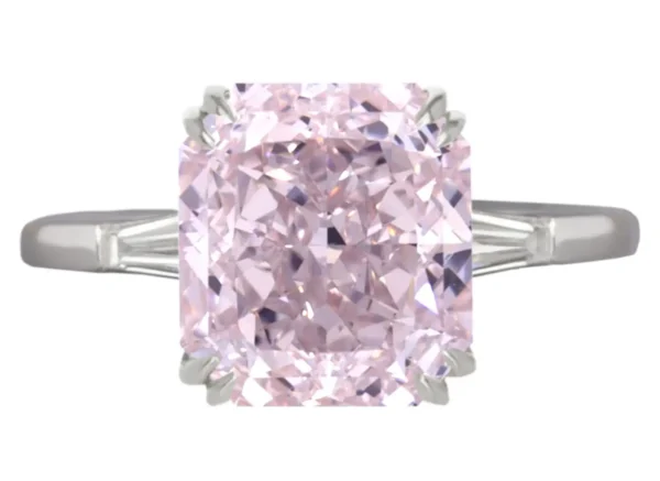 2 Carat Fancy Pink Radiant Cut Diamond