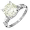 2.53 Carat Round Cut Baguette Diamond
