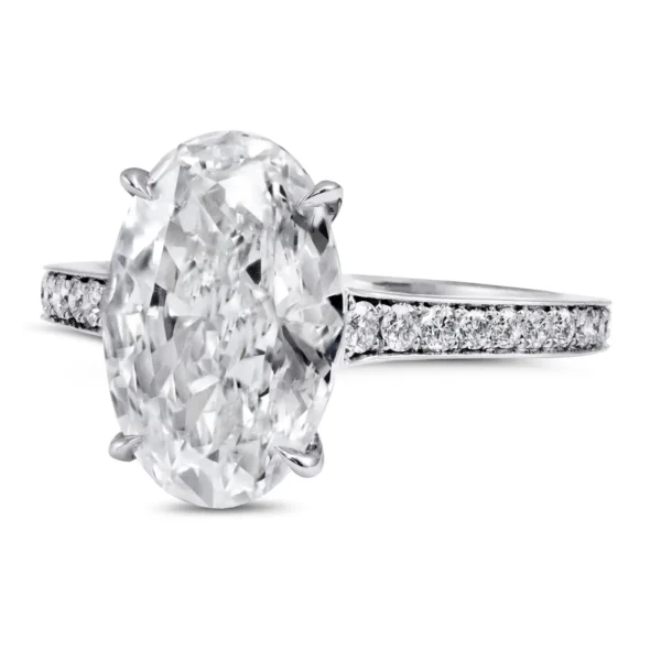 3.0 Carats Oval Cut Diamond Engagement