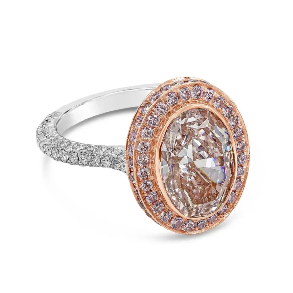 3.66 Oval Cut Fancy Light Pink Diamond