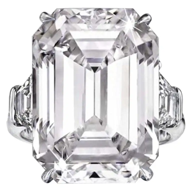 4 Carat Emerald Cut Diamond Platinum