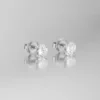 4.10 Carats Diamond Stud Earrings Roun