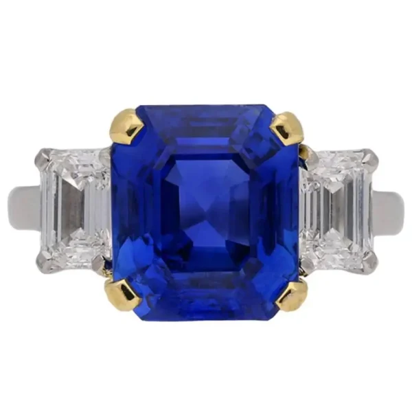 5.94 carat Burmese sapphire diamond ri