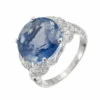 9.13 Carat Ceylon Sapphire Pave Diamon