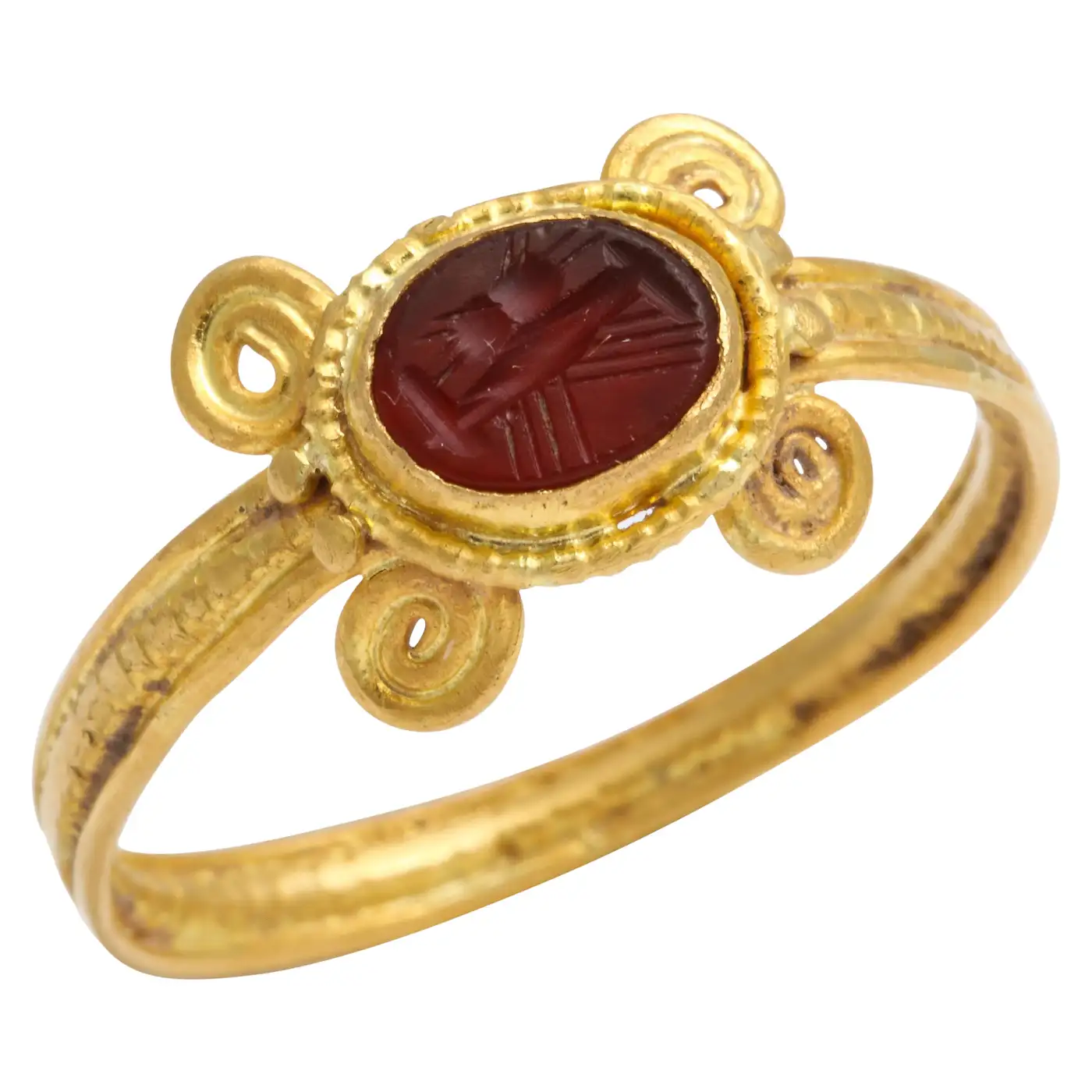 Ancient Roman Carnelian Intaglio Ring