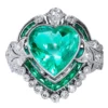 Art Deco Inspired 5.87 Carat Heart Sha