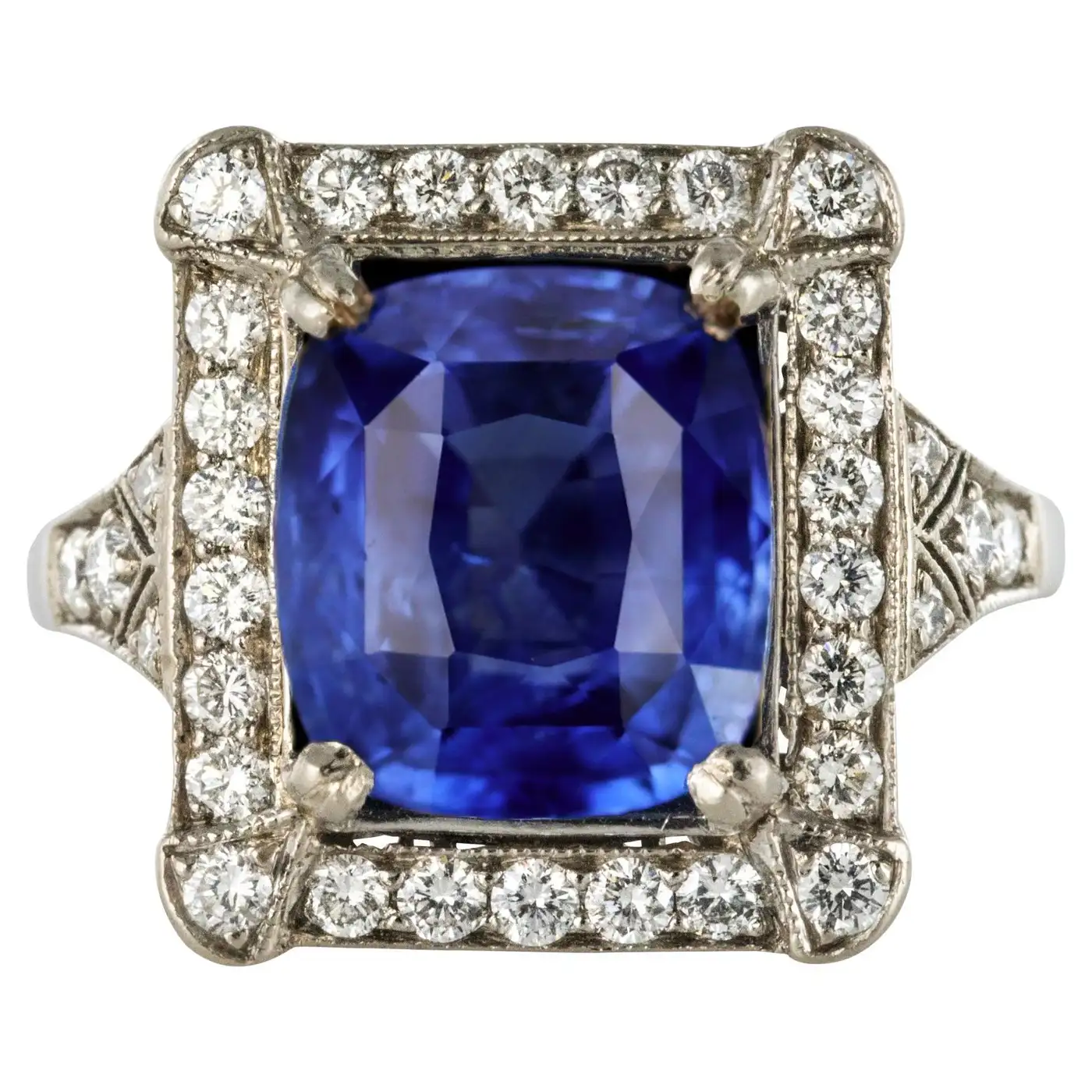 Art-Deco-Style-French-5-Carat-Ceylon-Sapphire-Diamond-18-Karat-White-Gold-Ring-8.webp