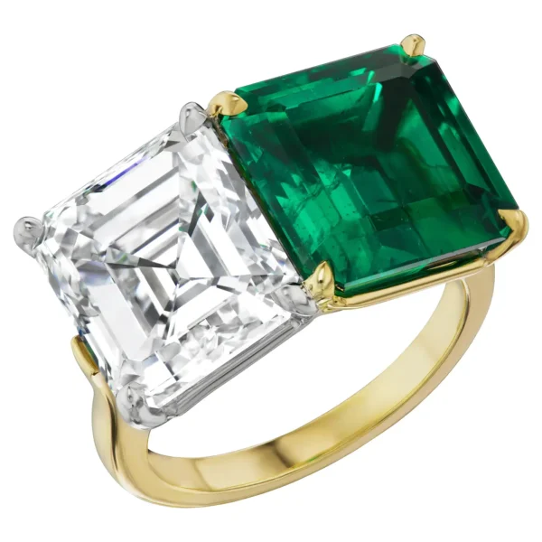 Bulgari Twin Ring 5.79ct Emerald and