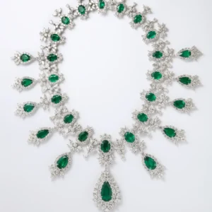 Buy Emerald and Diamond Drop Necklace