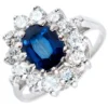 Diamond Halo White Gold Engagement Rin