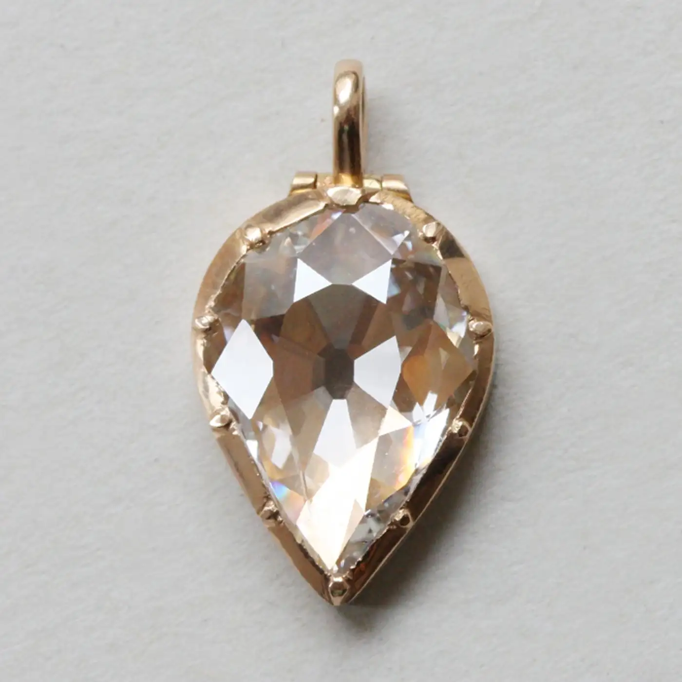 Diamond and Gold Locket Pendant For Sa
