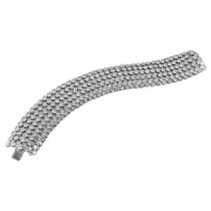 Eleven-Row Diamond Platinum Bracelet Van Cleef & Arpels