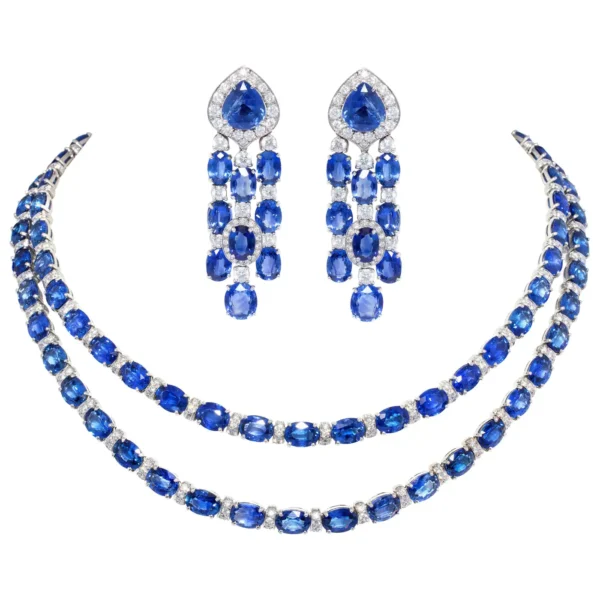 Ella Gafter Blue Sapphire Diamond Neck