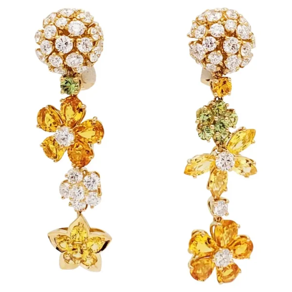 Folie des Prés Diamond Sapphire Earrin