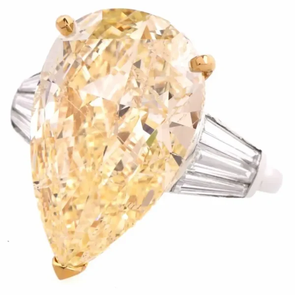 GIA 13.41 Carat Natural Fancy Pear Dia