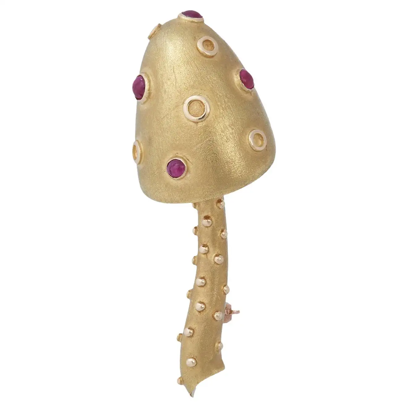 Gold and Ruby Mushroom Pin Tiffany & C