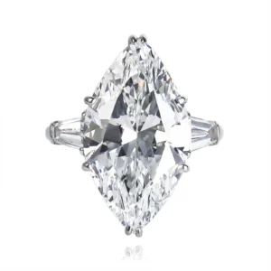 J. Birnbach 8.33 carat Marquise Diamond Engagement Ring with Tapered Baguettes