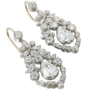 Late Georgian Diamond Earrings For Sal