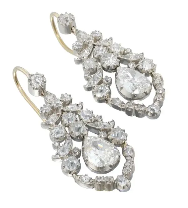 Late Georgian Diamond Earrings For Sal