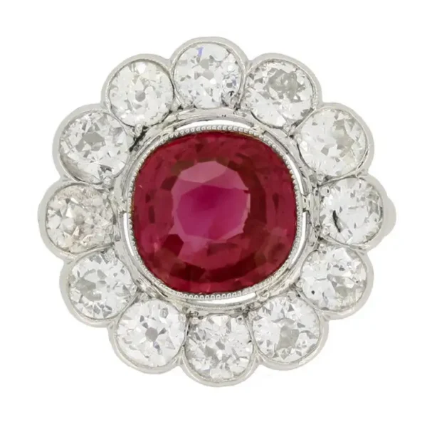 Natural unenhanced Burmese Ruby Diamon