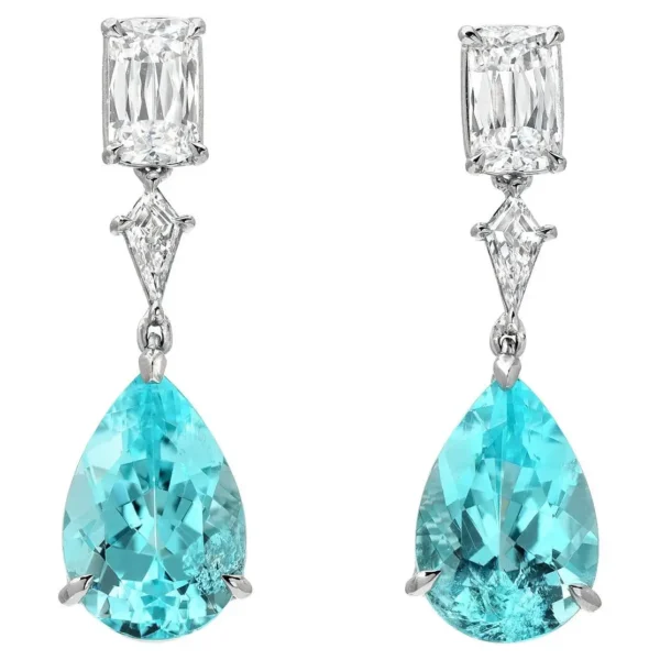 Paraiba Tourmaline Earrings 6.25 Carat