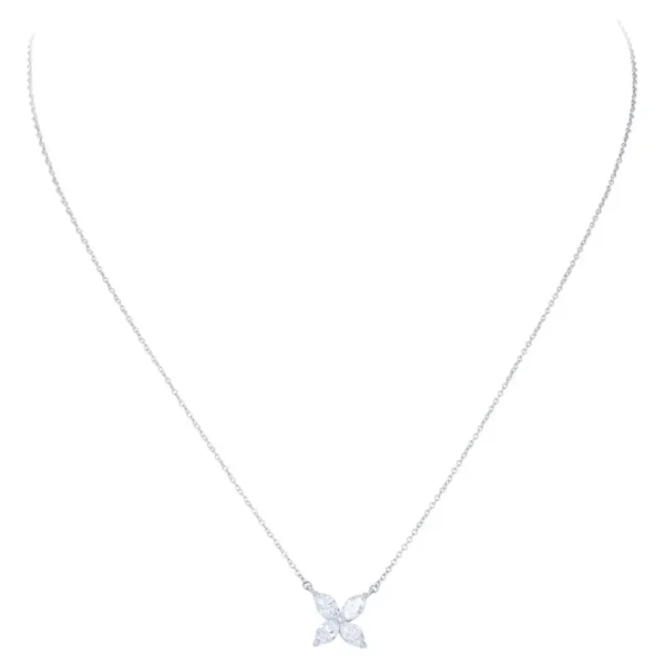 Platinum and Diamond Pendant Necklace