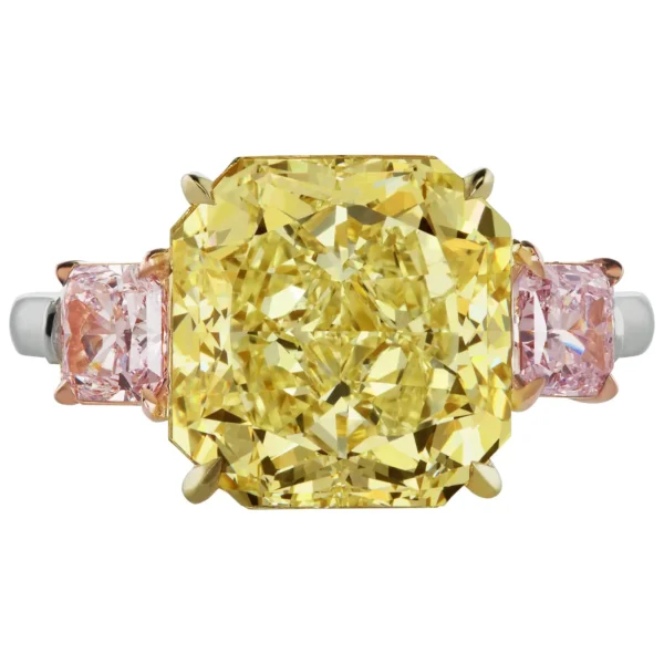 Scarselli GIA 7 Carat Yellow Radiant