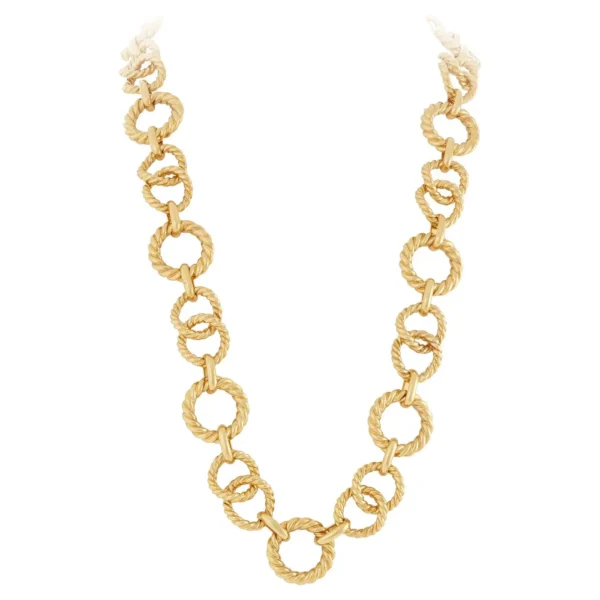 Tiffany & Co. Gold Rope Link Necklace