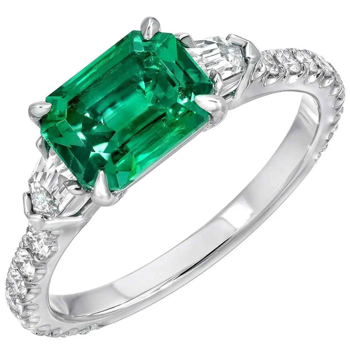 Untreated Emerald Ring 1.47 Carat No